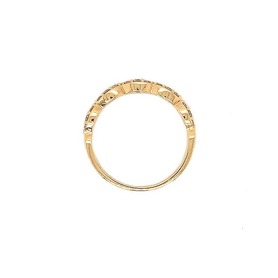 triple diamond marquis stackable band round brilliant cut diamonds 14k yellow gold