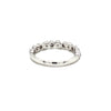 pear and round alternating shaped stackable diamond ring 14k white gold
