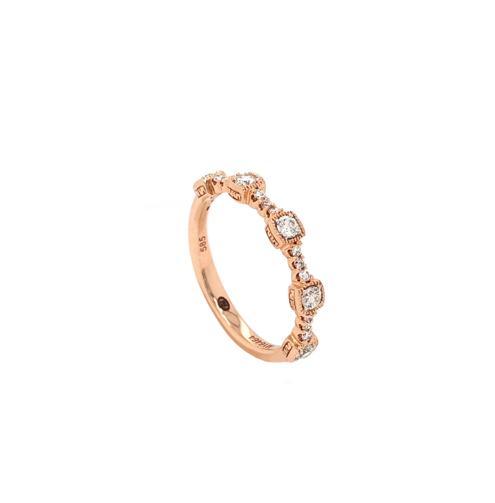 christopher designs stackable diamond band 17 diamonds 0.25ctw 18k rose gold