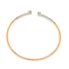 A Link Diamond Flexible Cuff Brilliant Cut Diamonds 0.48 ctw 18K White and Rose Gold - Image 6 of 6