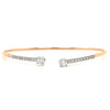 A Link Diamond Flexible Cuff Brilliant Cut Diamonds 0.48 ctw 18K White and Rose Gold - Image 4 of 6