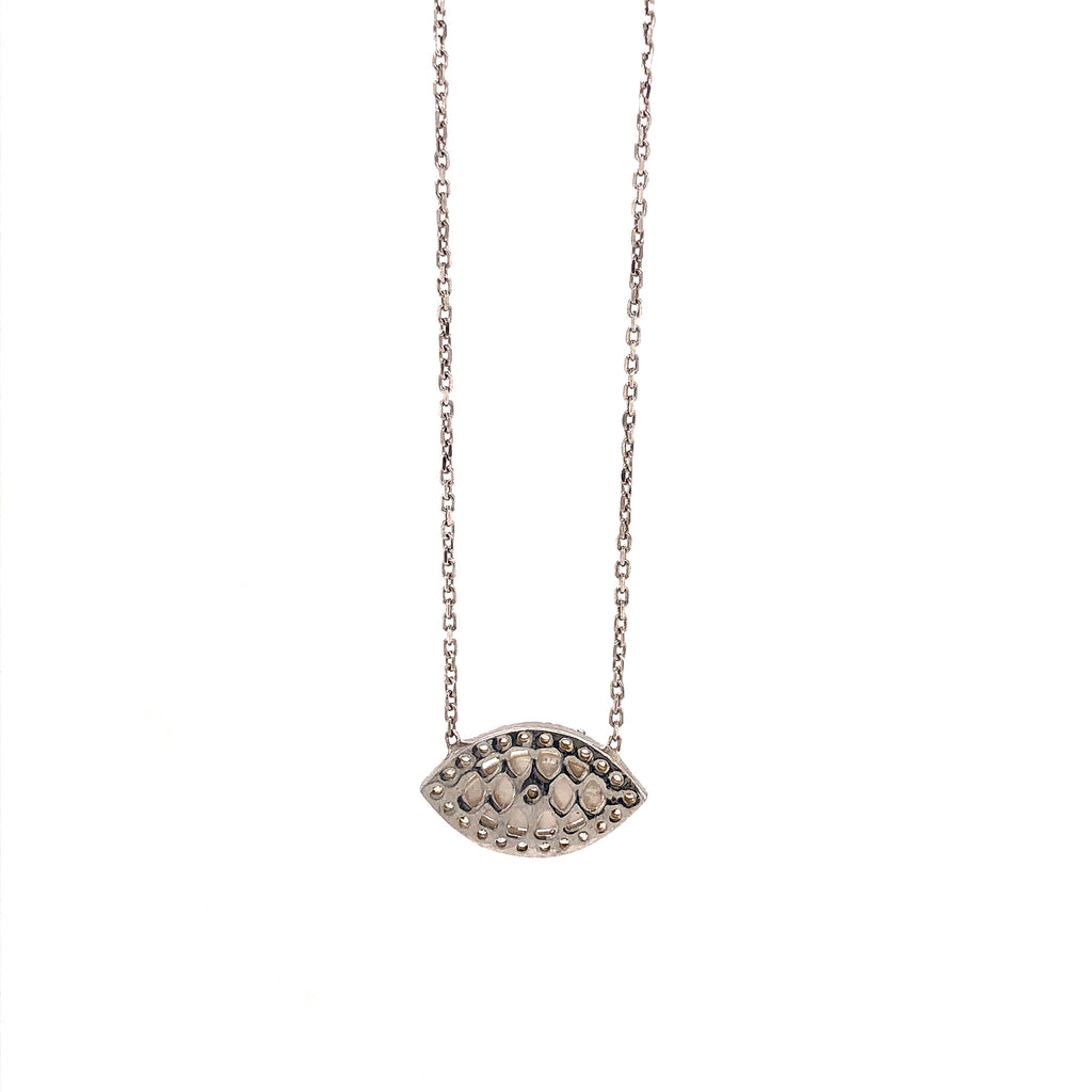 evil eye mother of pearl cz pendant