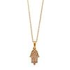 diamond hamsa hand pendant 0.12 ctw 18k yellow gold