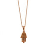 diamond hamsa hand pendant 0.12 ctw 18k rose gold
