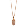 diamond hamsa hand pendant 0.12 ctw 18k rose gold