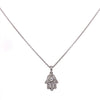 diamond hamsa hand w/ large center diamond ctw 0.20 ctw 18k white gold