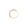 off center small and large circle band round brilliant cut diamonds 0.45 ctw 14k rose gold