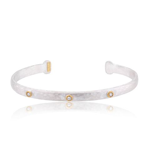 Lika Behar Collections STOCKHOLM Open Cuff Stackable Bracelet Diamond 0.11 - Image 1 of 2