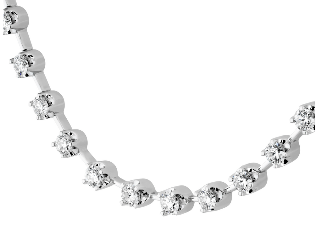 Memoire Collection Diamond 1.98 cts Station Necklace Set in 18K White Gold - Image 4 of 6