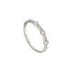 large and small round brilliant diamonds 0.20 ctw stackable band 14k white gold