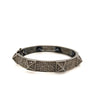 grey diamond triangle studded bangle bracelet with 9.00 ctw pavée set in oxidized sterling silver.