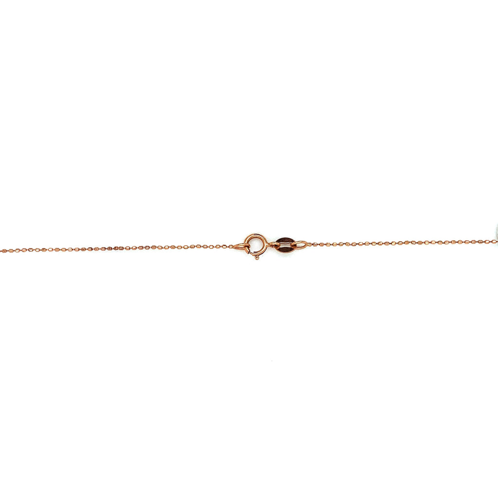diamond cross pendant made on 14k rose gold 6 round brilliant diamonds 0.36ctw