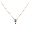 diamond cross pendant made on 14k rose gold 6 round brilliant diamonds 0.36ctw