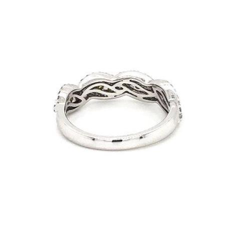 twisted band white halo and yellow diamonds inside 14k white gold