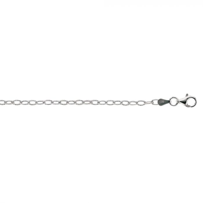 Textured Rolo Chain in 14K W/G 18" Long Lobster Clasp - Image 1 of 2