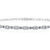 A. Link Diamond Lattice Tennis Bracelet 18K White Gold, 3 Stone Link Design | Blacy's Fine Jewelers