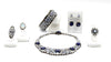 marquise shaped cluster moonstone and diamond ring oxidized sterling silver