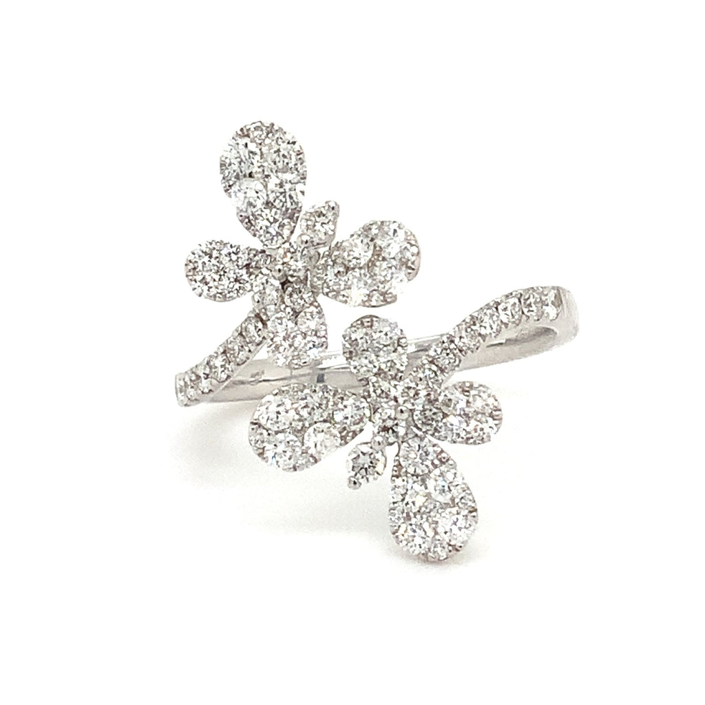 Afarin Collection Diamond Butterfly Bypass Ring 0.92ct. in 18Kt White Gold - Image 2 of 3