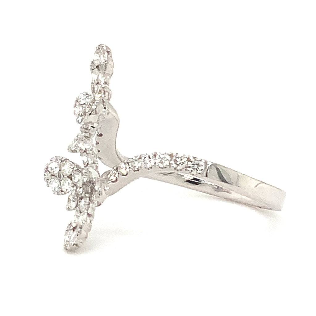 Afarin Collection Diamond Butterfly Bypass Ring 0.92ct. in 18Kt White Gold - Image 3 of 3