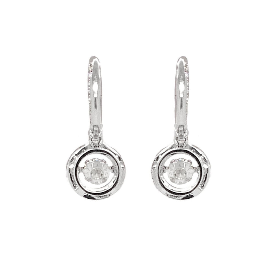 christopher designs crisscut®  diamond drop earring, 18k white gold