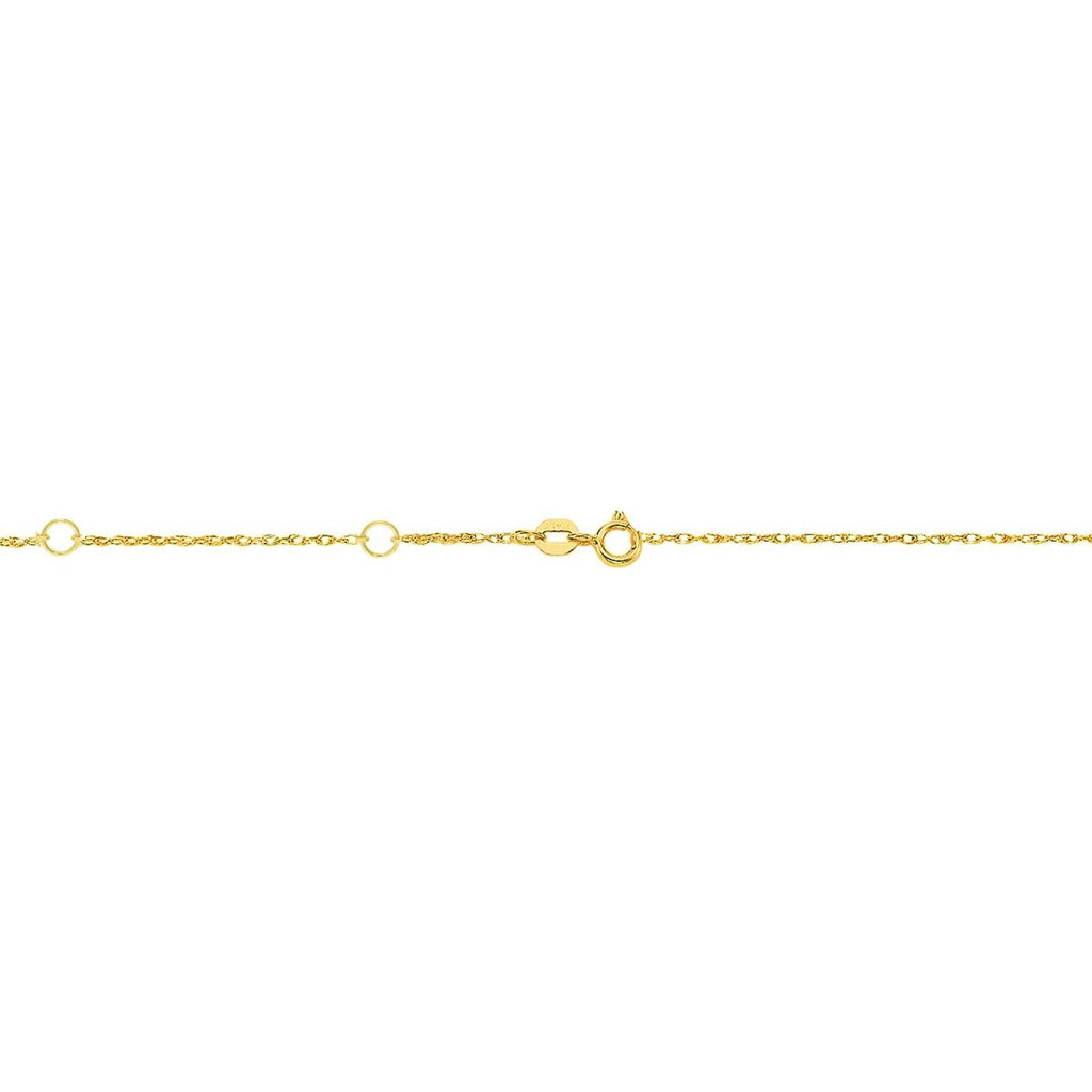 Double Extendable 14 Karat Yellow Gold Rope Chain