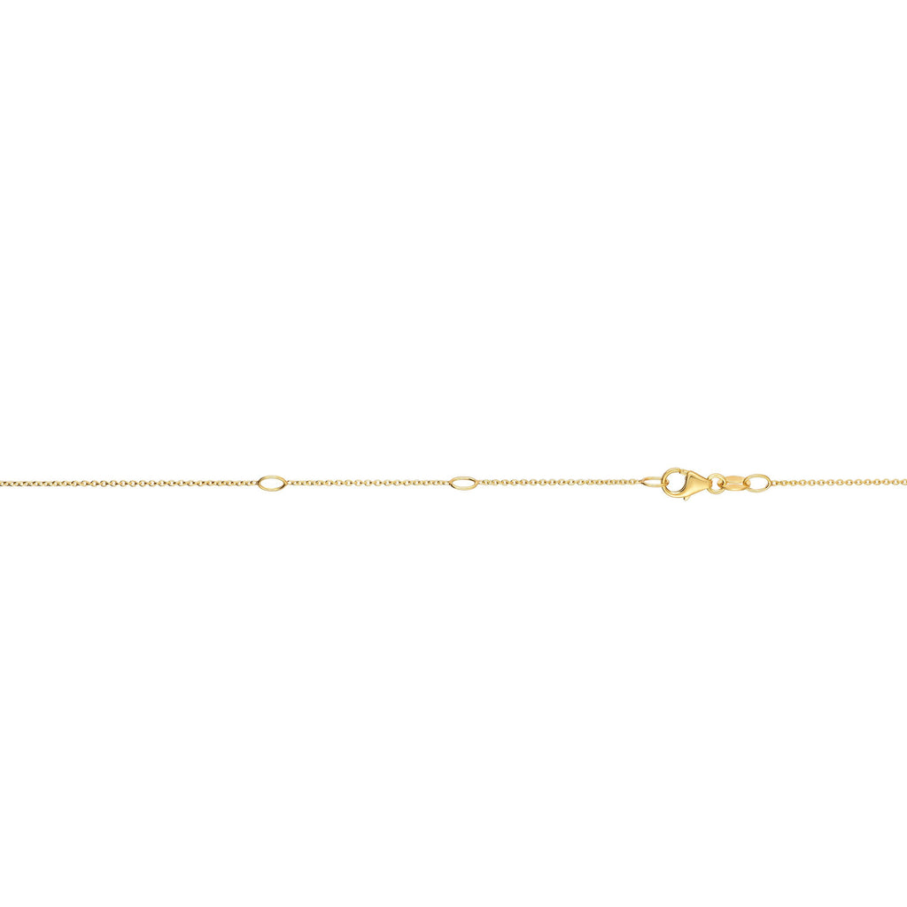 Double Extendable Cable Chain in 14K Yellow Gold with Lobster Clasp