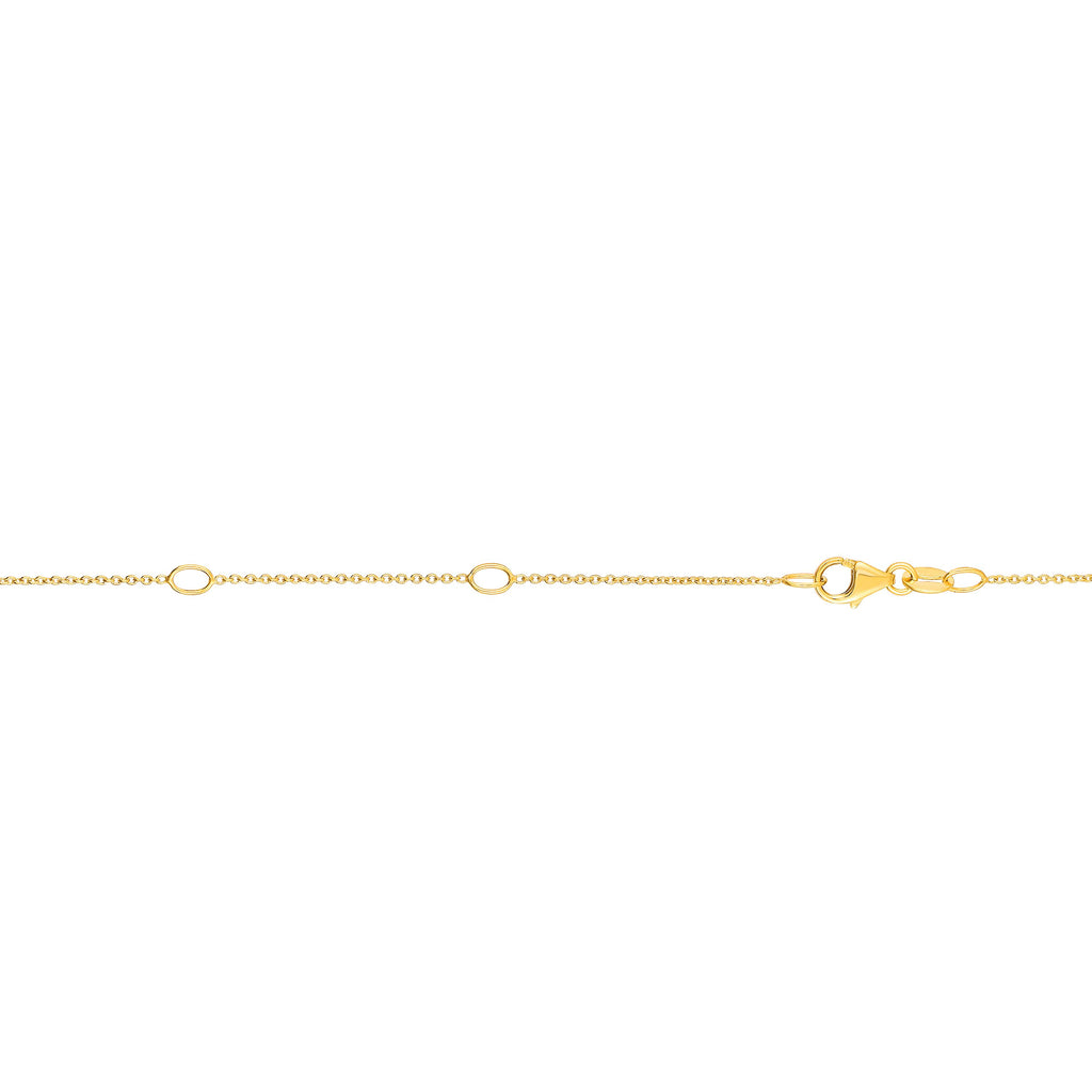 Double Extendable Cable Chain with Lobster Clasp in 14K Yellow Gold.