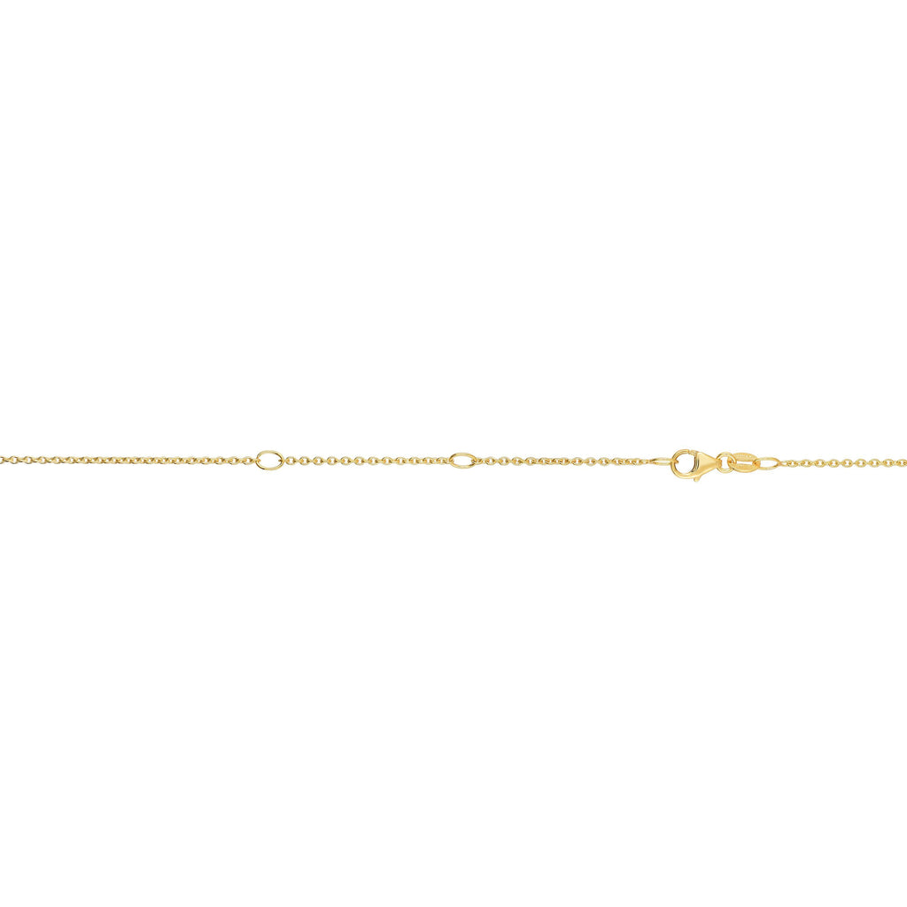 Double Extendable Cable Chain with Lobster Clasp in 14K Yellow Gold.