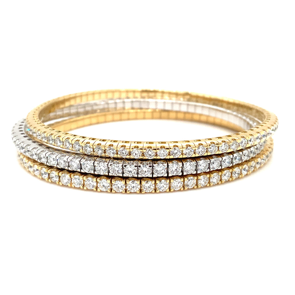 A Link Collection Classic Stretchy Diamond Bracelet 2.61ct Set in 18K Yellow Gold - Image 4 of 6