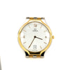 omega symbol 18 kt yellow gold and stainless steel wristwatch 32 mm