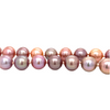 multi-color fresh water pearl strand natural bronze tones cultured 10-12 mm