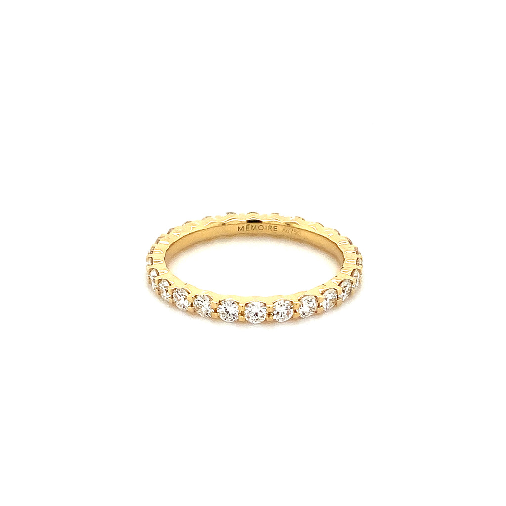 Memoire Collection Petite Prong 1.01ctw Diamond Eternity Band Set in 18K Yellow Gold - Image 3 of 3