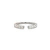 open round brilliant cut diamond stackable band 0.55ctw 14k white gold