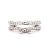 diamond pavé semi mounting 18 round brilliant diamond 0.60 ctw 18k white gold