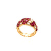 asba collection fine ruby and rose cut diamond band set in 18k yellow gold