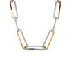A Link Collection Paper Clip Diamond Chain set in 18Kt Yellow and White Gold - Image 2 of 5