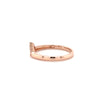 stackable "v" shaped diamond band set in 14 kt rose gold  0.10 cts t.w.