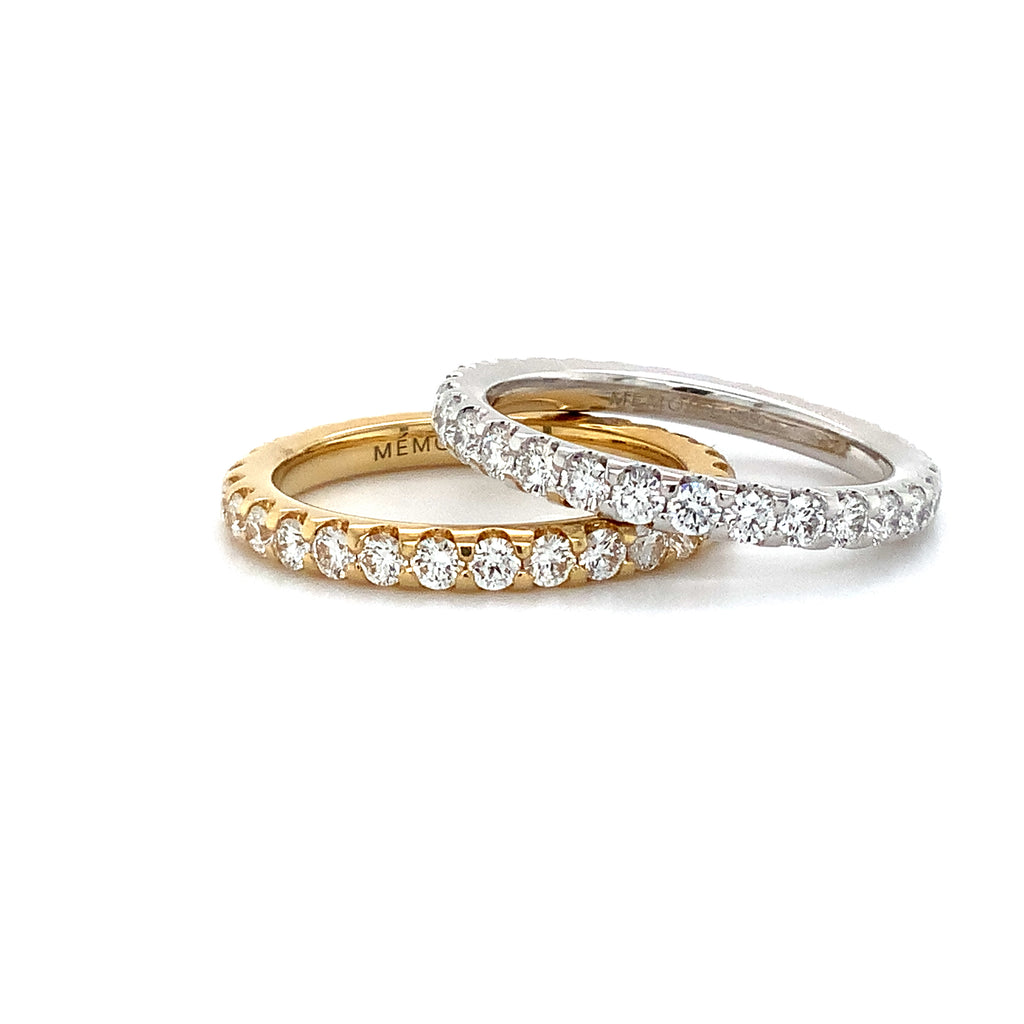 Memoire Odessa Collection Diamond 1.01 ct. Eternity Band Set in 18K Yellow Gold - Image 4 of 5