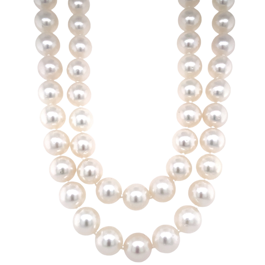 ASBA Collection AAA Graduated White South Sea Pearl Opera Length Necklace with14K Yellow Gold Clasp. - Image 1 of 3
