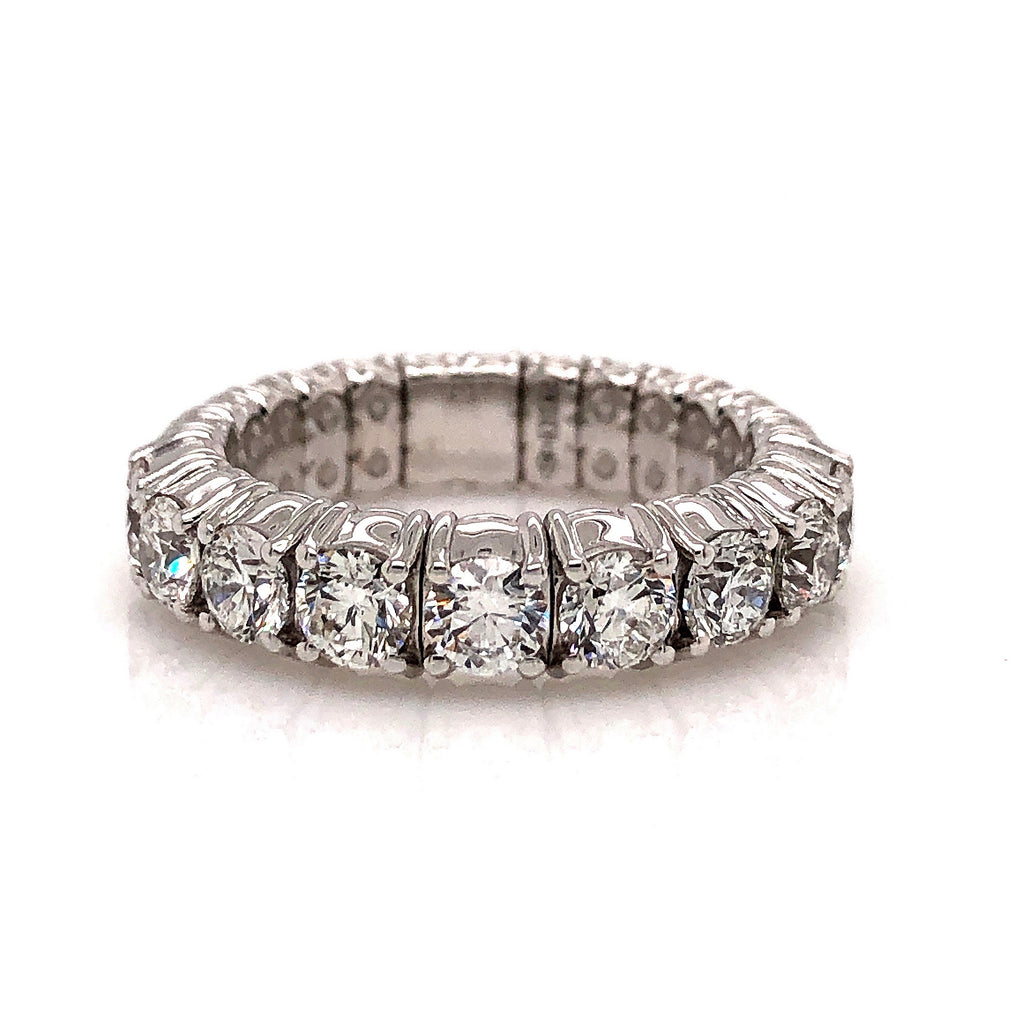 zydo italy eternity stretch diamond 1.71ctw band 18k white gold