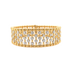 A Link Collection Bezel Set Beaded Etruscan Style Cuff Diamond Bracelet 1.39 cts. tw. Set in 18K two Tone Gold - Image 1 of 6