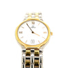 omega symbol 18 kt yellow gold and stainless steel wristwatch 32 mm