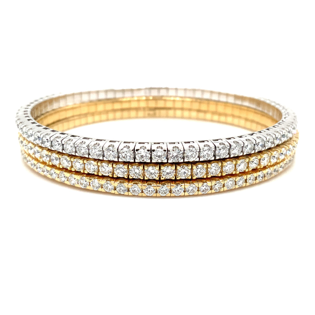 A Link Collection Classic Stretchy Diamond Bracelet 2.61ct Set in 18K Yellow Gold - Image 3 of 6
