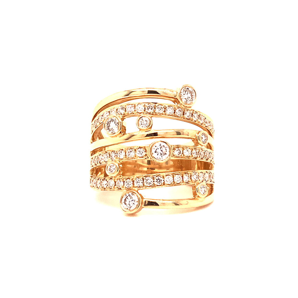 Roman + Jules Right Hand Diamond Ring Set in 14 Karat Yellow Gold - Image 5 of 5
