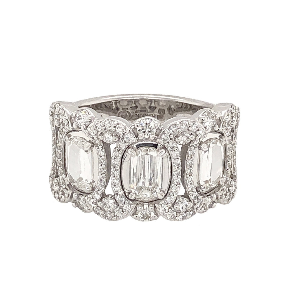 christopher designs l'amour crisscut® 3 diamond band 1.73 ctw 18 kt white gold