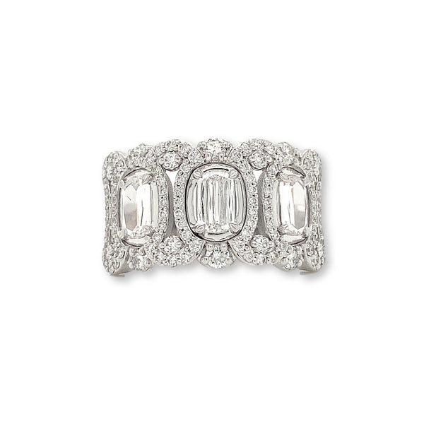 christopher designs l'amour crisscut® 3 diamond band 1.73 ctw 18 kt white gold