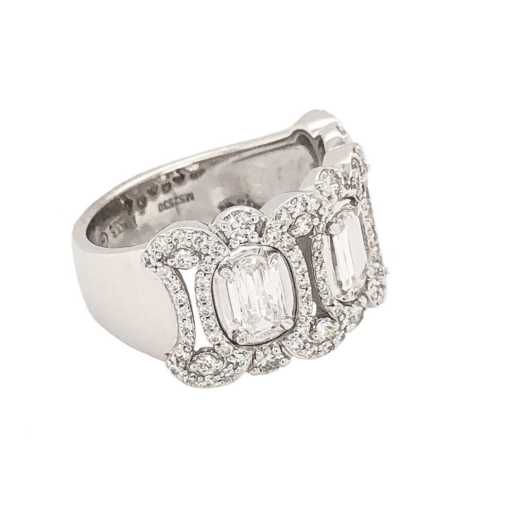 christopher designs l'amour crisscut® 3 diamond band 1.73 ctw 18 kt white gold