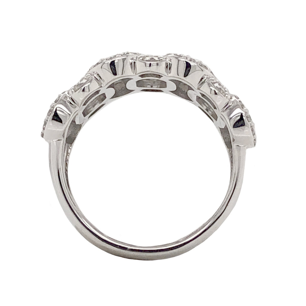christopher designs l'amour crisscut® 3 diamond band 1.73 ctw 18 kt white gold