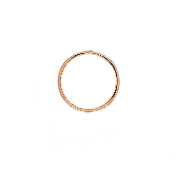 filigree milgrain beaded stackable wedding band 18k rose gold 1.7 mm wide