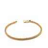 bangle style twisted mesch cable  bracelet in 14 kt yellow gold with a lobster clasp
